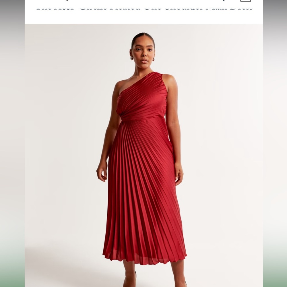Red Abercrombie One Shoulder Dress